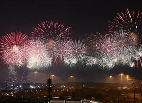 镇原县焰火晚会